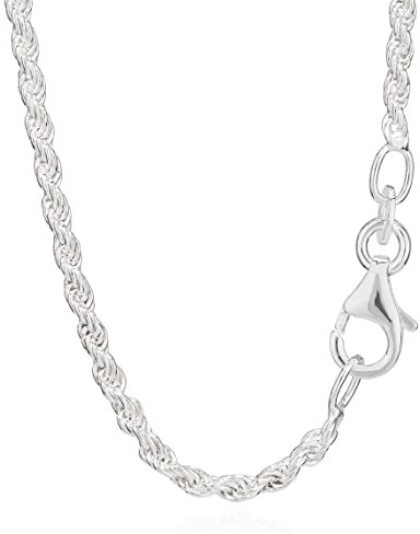 NKlaus 50cm Kordelkette 925 Silber elegante Halskette Breite: 2,0mm Collier 6,8g schwer 5698