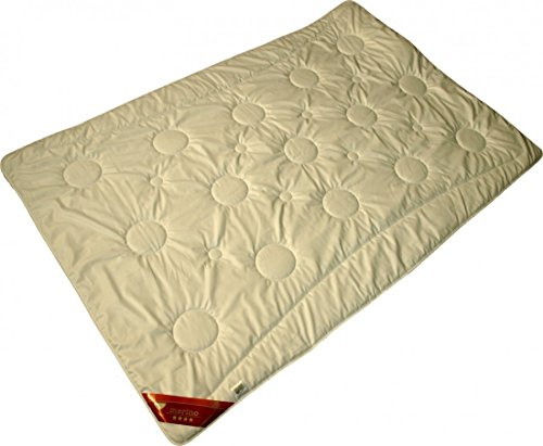 Bettdecke 135 x 200 / 1200 g - Leichtes Duo-Steppbett Garanta für Sommer / Übergangszeit mit 100% Merino Füllung