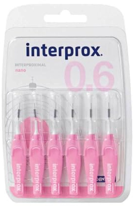 INTERPROX reg nano rosa Interdentalbürste Blister 6 St Zahnbürste