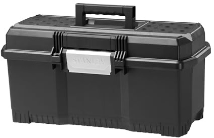 Stanley Werkzeugbox/Werkzeugkoffer (24, 60.5x28.7x28.7cm, mit Schnellverschluss, stabiler Werkzeugkasten im Structural-Foam-Design, Aussparung im Deckel) 1-97-510
