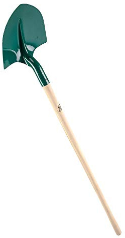 Leborgne, Pelle Ronde tôle 27 cm manche bois TP certifié PEFC 100% 110 cm, Tête en acier trempé en totalité pour une meilleure résistance à l’usure, Pour manipuler la terre, le gravier, le sable