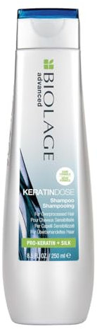 Biolage | Shampoo für überstrapaziertes und chemisch behandeltes Haar, Für Geschmeidigkeit und Glanz, Mit Pro-Keratin, KeratinDose, 1 x 200ml