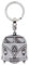 BRISA VW Collection - Volkswagen Metall Schlüssel-Anhänger-Ring mit Einkaufswagen-Chip Schlüsselbund-Accessoire Keyholder Käfer, T1 Bulli Bus