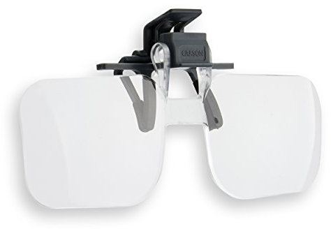 Carson OD-10 Clip & Flip 1,5x Aufsatzlupe für Brillen 1.5x (+2.25 Dioptrien)