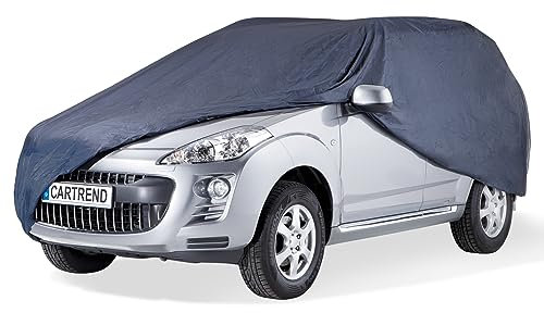 cartrend Vollgarage New Generation, Auto Abdeckplane, wetterfeste, waschbare Abdeckung, Polyester blau, mit Aufbewahrungstasche, für SUV, 503 x 213 x 172 cm