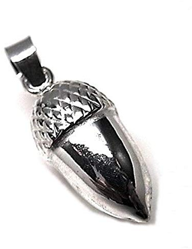 Minoplata Colgante Bellota de Plata de Ley 925 un diseño Original para Hombres y Mujeres