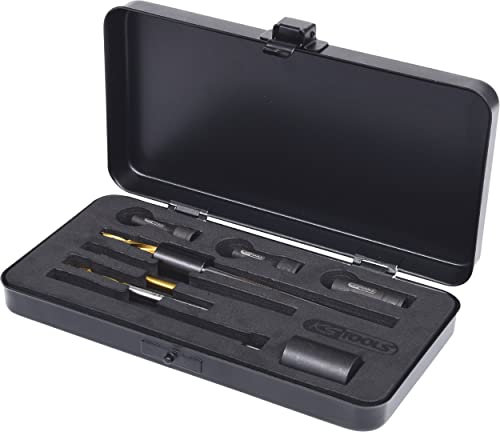 KS Tools 152.1030 Universal Glühkerzen-Ausbohrsatz M10 x 1, 8-tlg.