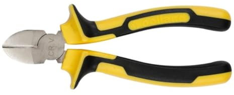 TOOLLAND - HP03N Chrom-Vanadium-Stahl Seitenschneider, 165 mm Länge, Schwarz/Gelb 176717