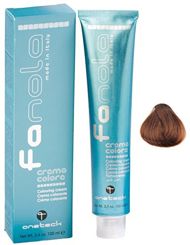 Fanola Tinte 7.03 Rubio cálido 100 mL - Tinte crema colorante permanente para el cabello pelo - Color uniforme y brillante - PROFESIONAL