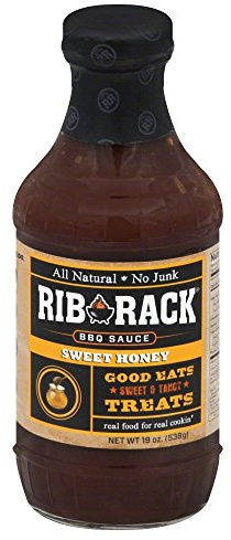 Rib Rack BBQ Sauce Sweet Honey 19 Oz (Pack of 2)