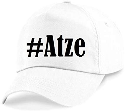 Reifen-Markt Base Cap Hashtag #Atze Größe Uni Farbe Weiss Druck Schwarz
