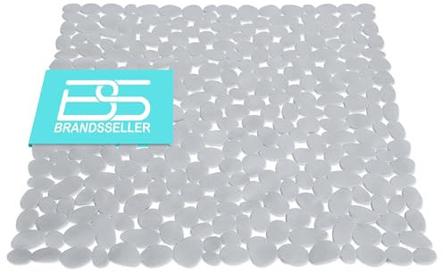 Brandsseller Duscheinlage 53x53 cm Duschmatte in Steinoptik Grau
