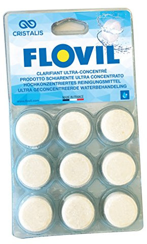 Flovil Clarifiant Ultra concentré et Efficace, en pastilles, Blanc, 14x2x25 cm