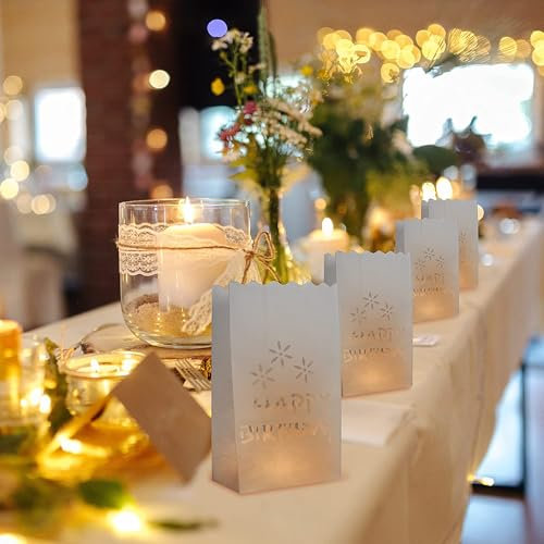 A Liittle Tree- Pack of 10 (Happy Birthday) Luminary Candle Lantern Paper Bags