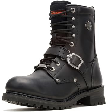 Harley-Davidson Men's Faded Glory 8-Inch Motorcycle Black Boots D91003