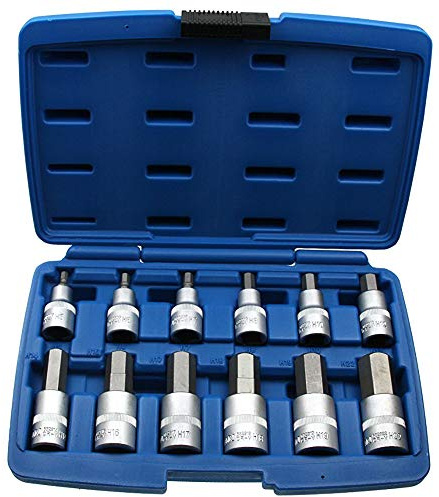 Alkan Lot de 12 douilles à six pans creux Kraft 5-22 mm 1/2