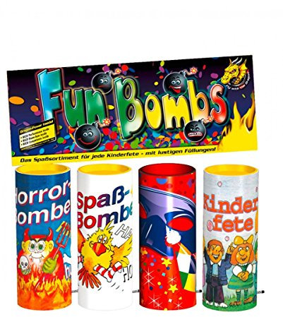 Horror-Shop Fun Bombs 4er Set Jugendfreies Tischfeuerwerk