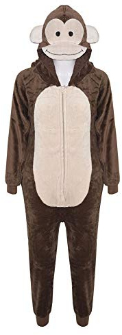 A2Z 4 Kids Animal Onesie for Kids Girls Boys Super Soft Costume Onesie - E.S Monkey 9-10