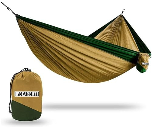 Bear Butt Double Parachute Hammock - Khaki / Dark Green