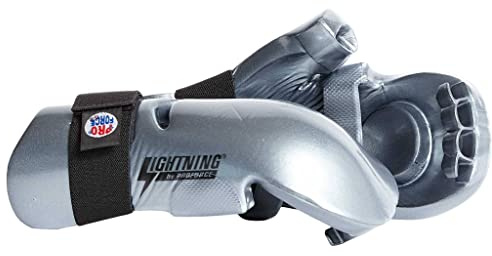 ProForce Lightning Punches Karate Sparring Gloves - Silver - Child Medium