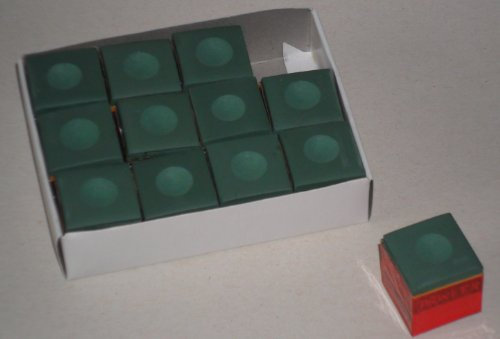 12 Stück Billard-Kreide in blau