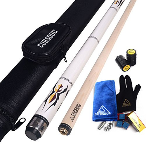 DHOLE CUESOUL 58 2 Piece Maple Billiard Queue 19 Unzen U102+CASE