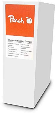 Peach PBT406-04 Thermobindemappe, A4, 40 Blätter, 80 g/m², 100 Stück, weiß