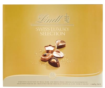 Lindt bombones de chocolate Swiss Luxury Selection, acabados a mano artesanalmente, 443g