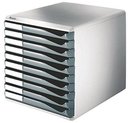 Schubladenbox 10 Laden dgrau LEITZ 5281 89