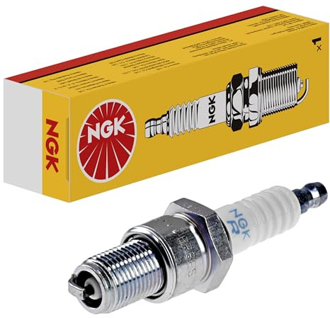 NGK Bujía de encendido 5422 Conexión roscada SAE electrodo central niquel Electrodo de masa supresión de interferencias 5 kOhm con asiento de estanqueidad plano Ancho de llave: 20,8 mm Long. de rosca: