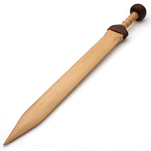 Hardwood Gladius Training Sword – Roman Legion Replica Wooden Practice Sword for Cosplay, Theater, Martial Arts & Historical Display