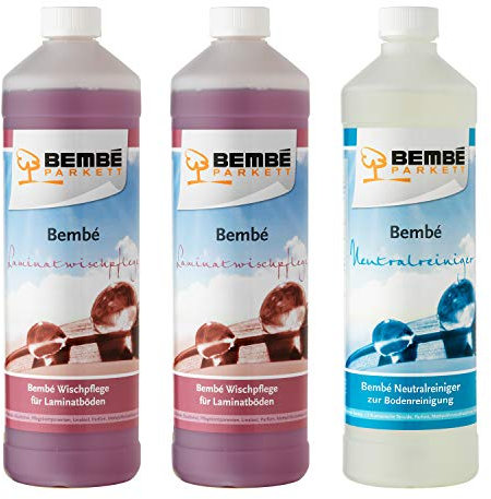 Bembé Pflege-Set für Laminatböden, Laminatwischpflege 2 Liter + Neutralreiniger 1 Liter