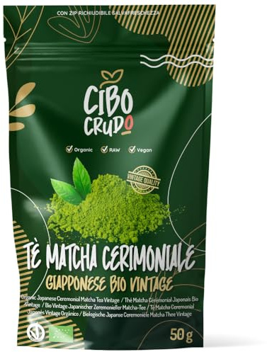The Matcha Cerimoniale Giapponese e Bio - 50g. Te Verde Matcha in Polvere Biologico per Cerimonia del Tè Matcha Latte o Frullati. Organic Matcha Green Tea Powder.