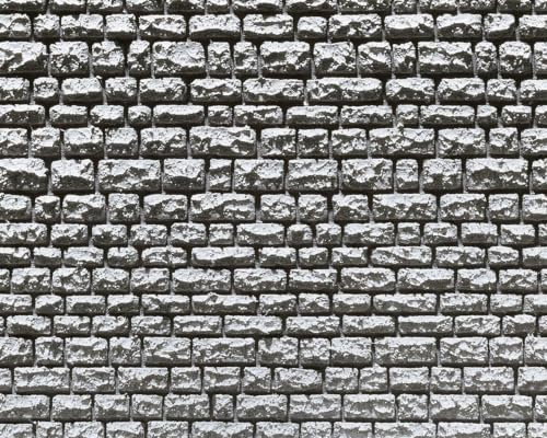 FALLER 170863 - Dekorplatte Profi „Läufermauerwerk“, Weiß