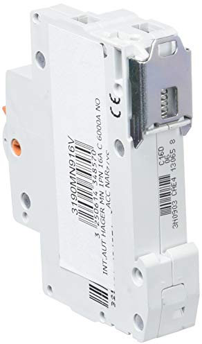 Hager MN916V, Sistemas Mn916V Interruptor Automático Magnetotérmico Serie Mn, 1P+N, 16A, C, 6Ka