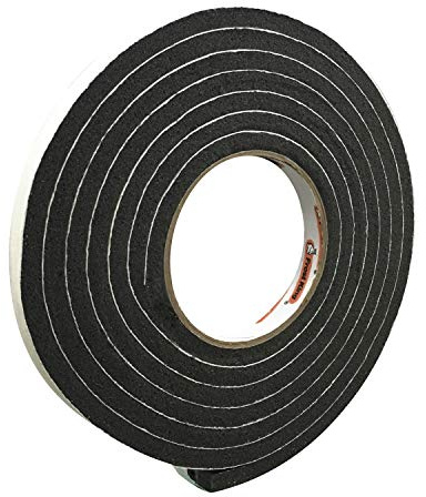 Rubber Foam Weatherseal Tape, 1/2W x 5/16-In. T x 10-Ft. -R512H