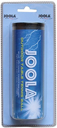 JOOLA Tischtennisball 3er Selektierte 40+mm Durchmesser Wetterfeste Tischtennis-Trainings-Bälle Outdoor und Indoor Kompatibel, Weiss, 40 mm