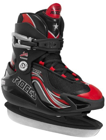 ROCES Boy's Swish Ice Skate Size Adjustable 450629 00001 (Red,13 Jr.-3)