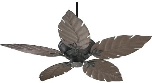 Quorum 135525-95 Tropical/British Colonial Patio Fan from Monaco Collection in Bronze/Dark Finish, 52