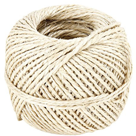 GREENGERS - Ficelles de Jardinage, Ficelle de Sisal en Fibre Naturelle - 1 Bobine - Longueur : 45M - Idéal pour Lier, Nouer, Attacher - Adapté pour structurer des Plantes grimpantes
