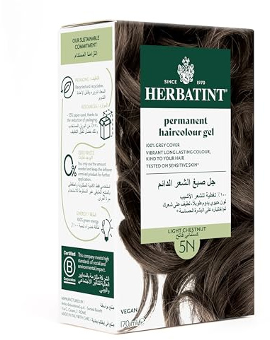 Herbatint Permanent Herbal Haircolour Gel 5N Light Chestnut - 135 mL