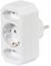 Vivanco A3 W Schuko-Adapter auf 1x Schukokupplung / 2x Eurokupplung, kompakt, weiß