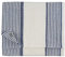 Linen & Cotton Tischdecke Rustikal Landhaus Vintage Olivier -100% Leinen, Weiß Blau (150 x 200 cm) Tischtuch Stoff Tischwäsche Rechteckig Streifen für Haus Home Küche Dekoration Sommer Party