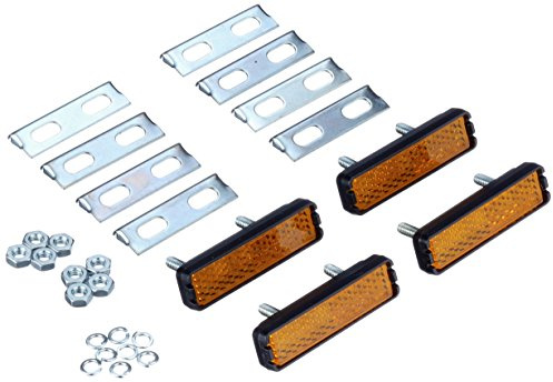 CONTEC 4 Piece Set of 4 Pedal Reflectors for MTB/ATB Pedals with Screw Fixing