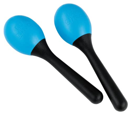 Nino Percussion Small Egg Maracas - 1 Paar kleine Shaker für Kinder ab 3 Jahren - Musikinstrument - Kunststoff, Schwarz und Blau (NINO569SB)