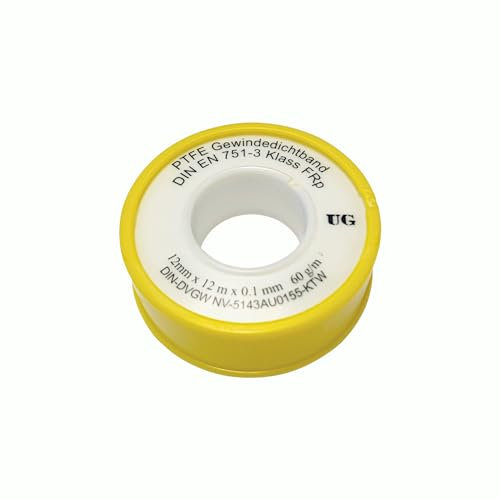 Gewindedichtband Rolle 12mm x 0.1mm x 12m (60 g/m²)