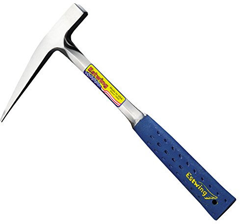 ESTWING Rock Pick - 13 oz Geology Hammer with Milled Face & Shock Reduction Grip - E3-13PM