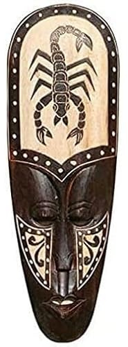 Bel 50 cm in legno da parete maschera Scorpione di Africa TAGLIA 62