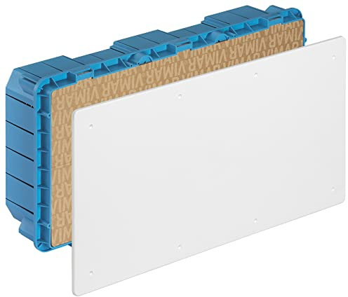 Vimar V70211 Scatola di derivazione da incasso con coperchio bianco e viti di fissaggio, 4 separatori e 2 giunti in dotazione. Dimensioni 515x248x120 mm