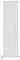 VeeBath Montpellier Matt White Low Carbon Mild Steel Vertical Single Oval Panel Bathroom Heating Radiator - 1800 x 480mm